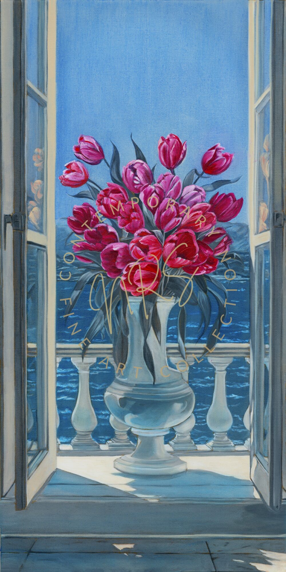 Tulip Seascape | 16 x 20 in. Oil on Canvas | Status: Available