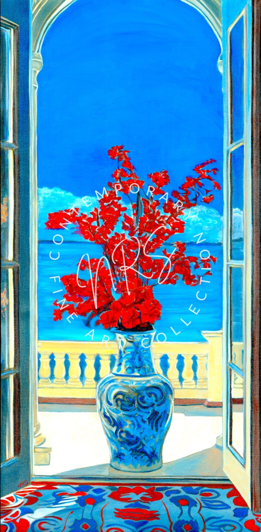 Window Reflections | 24 x 48 in. OIl on Gallery-Wrap Canvas | Status: In Private Collection