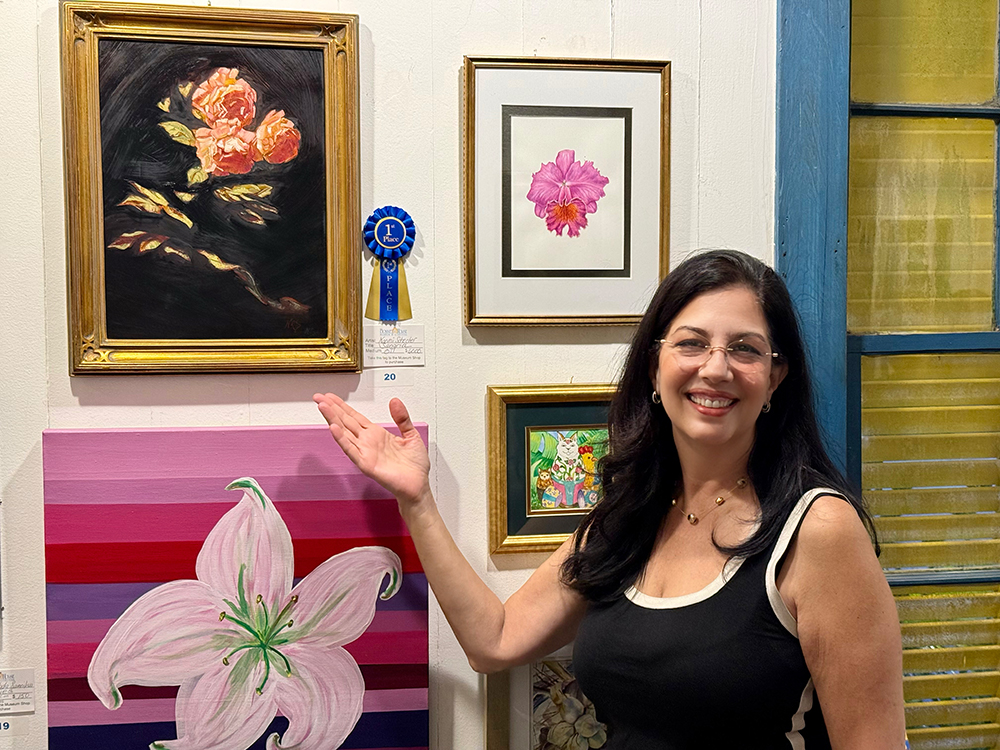 Portrait of Naomi R. Schechter in her studio